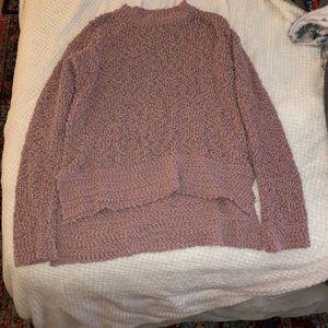 Lavendar oversized distressed sweater